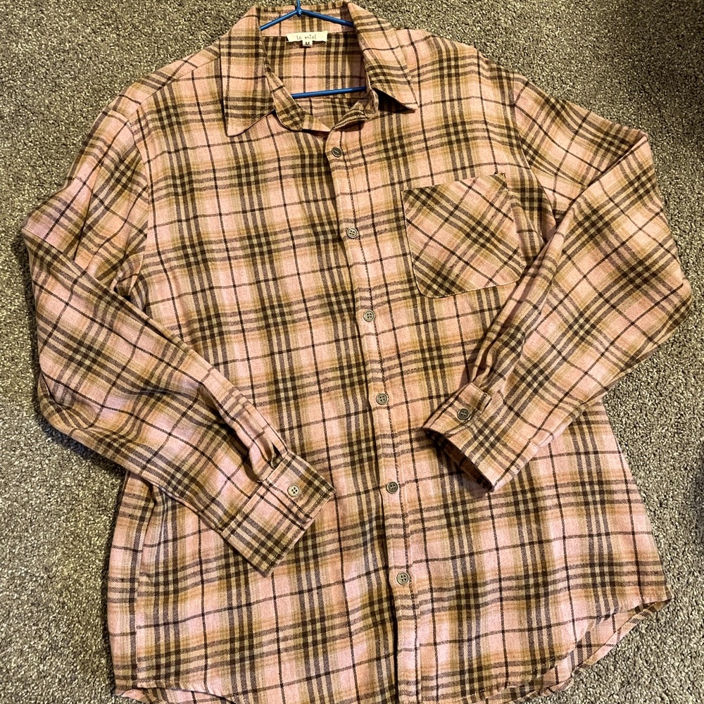 la miel - Pink Plaid Shirt